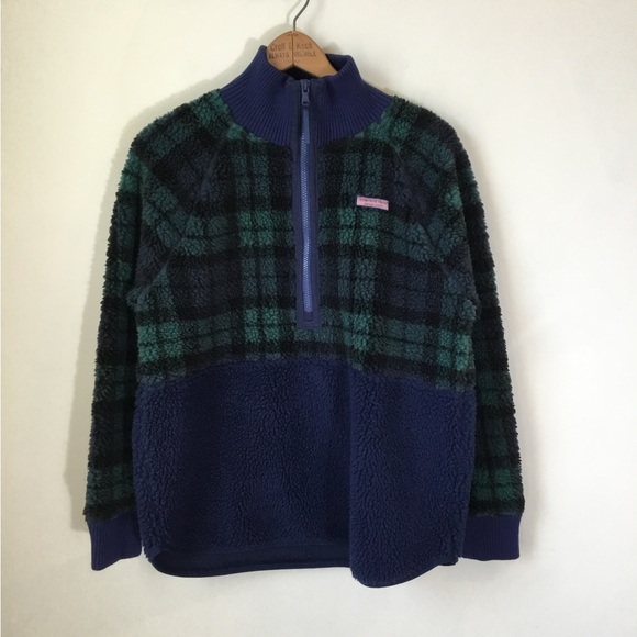 Vineyard Vines Tops - Vineyard Vines Blackwatch 1/2 Zip Oversized Fleece